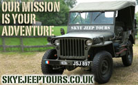 Tour Skye in a vintage Jeep. Tour Skye in a vintage Jeep.