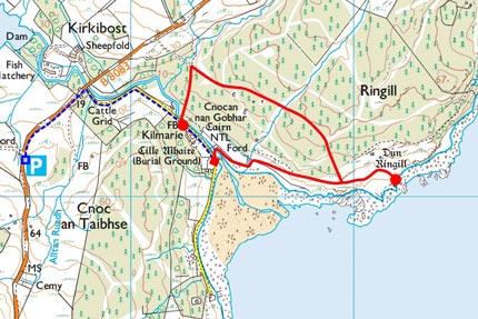 Dun Ringill Map