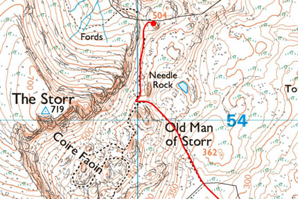 Old Man of Storr Map
