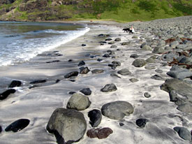 Rocks on Talisker Beach.